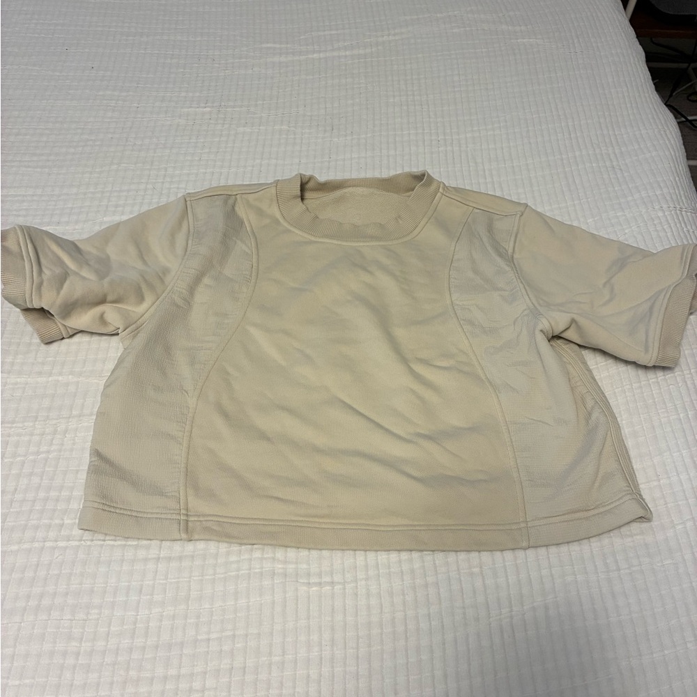 Lululemon Athletica Cream Short Sleeve Top